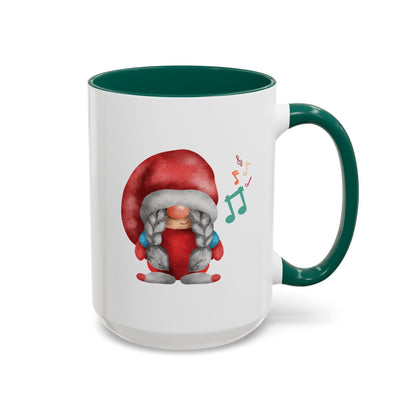 Cute Gnome Mug - Red & White - Perfect Holiday Gift idea 15oz Green