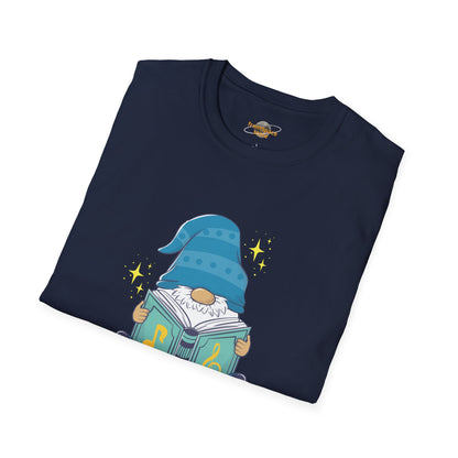 Mystical Book-Reading Gnome Unisex T-Shirt: Stories & Sparkle