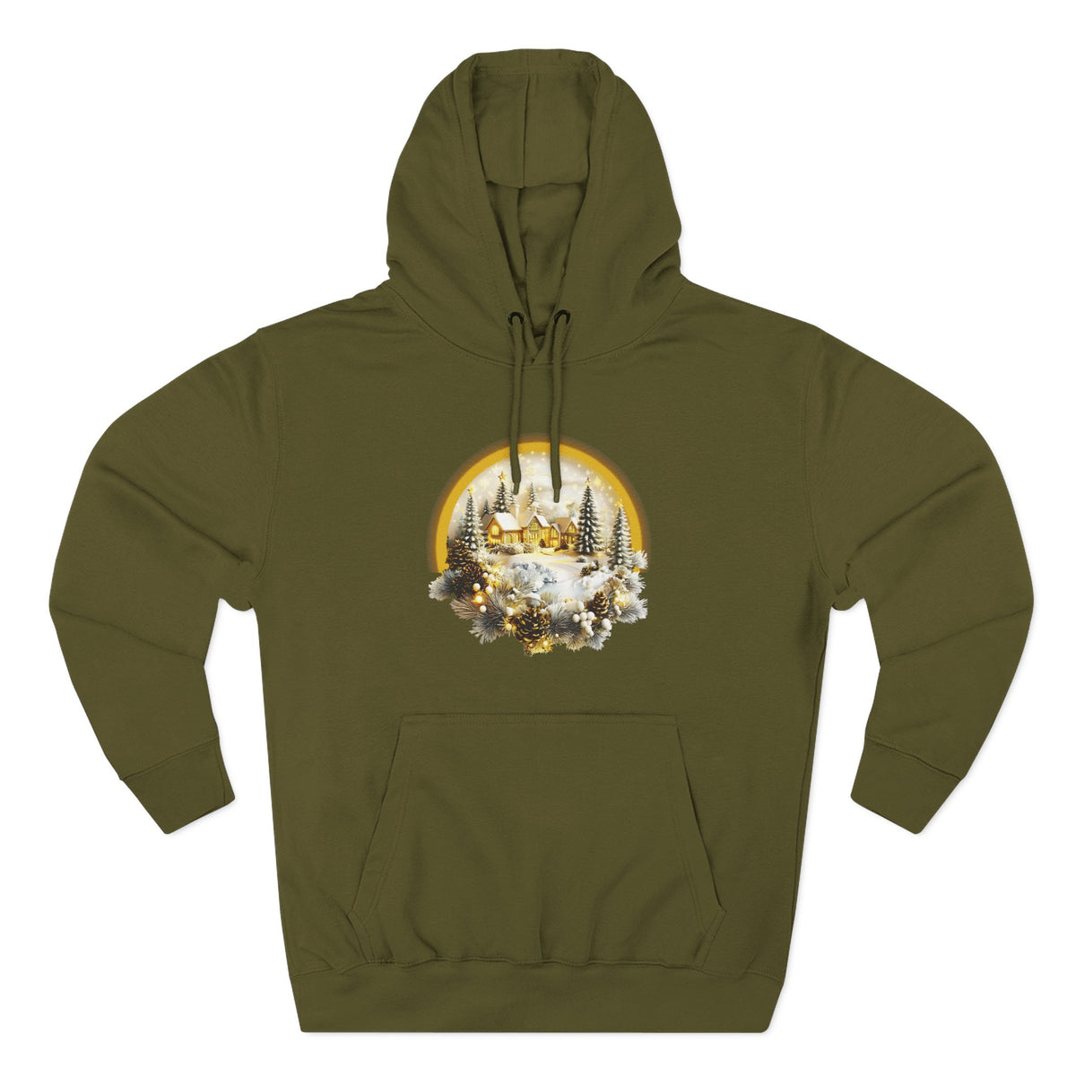 Copy of Copy of Copy of Copy of Three-Panel Fleece Hoodie - happy holiday gorilla