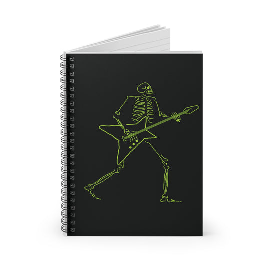 Metal Skeleton Fluo Spiral Notebook - Shred Your Notes!