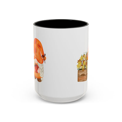 Mysterious Autumn Gnome Mug: Your Cozy Sip of Enchantment 15oz Black