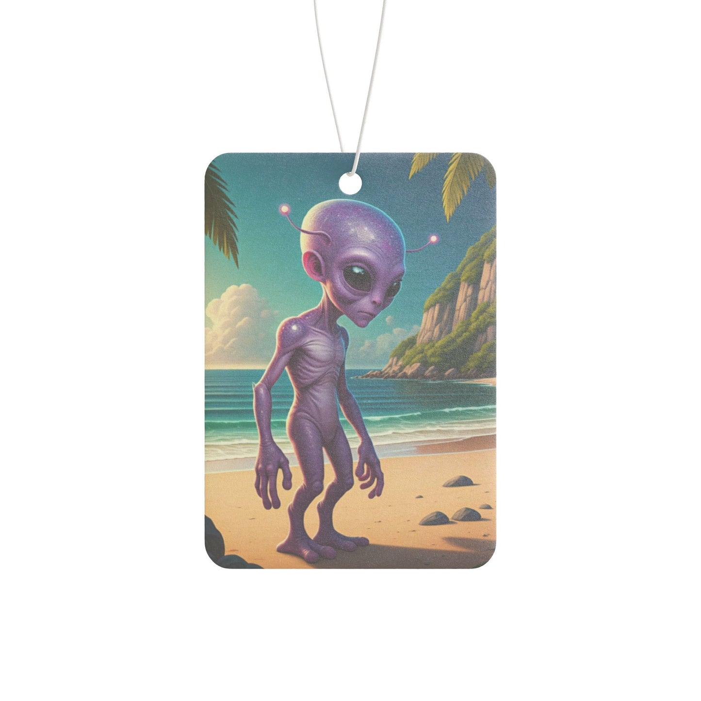 Alien At Beach Car Freshener - Tropical Vibe & Vacation Scent