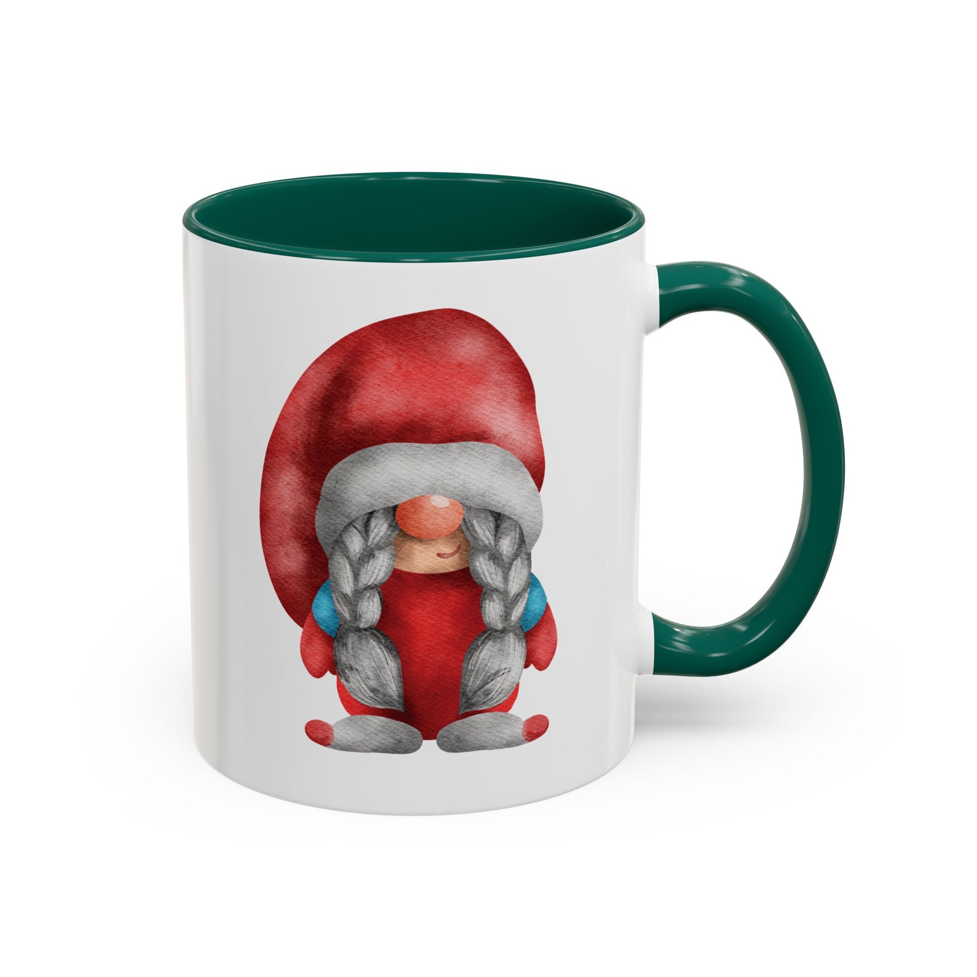 Cheerful Red Gnome with Braids Mug - Sip Your Sweet Melody | Ceramic Coffee & Tea Cup (11oz/15oz)