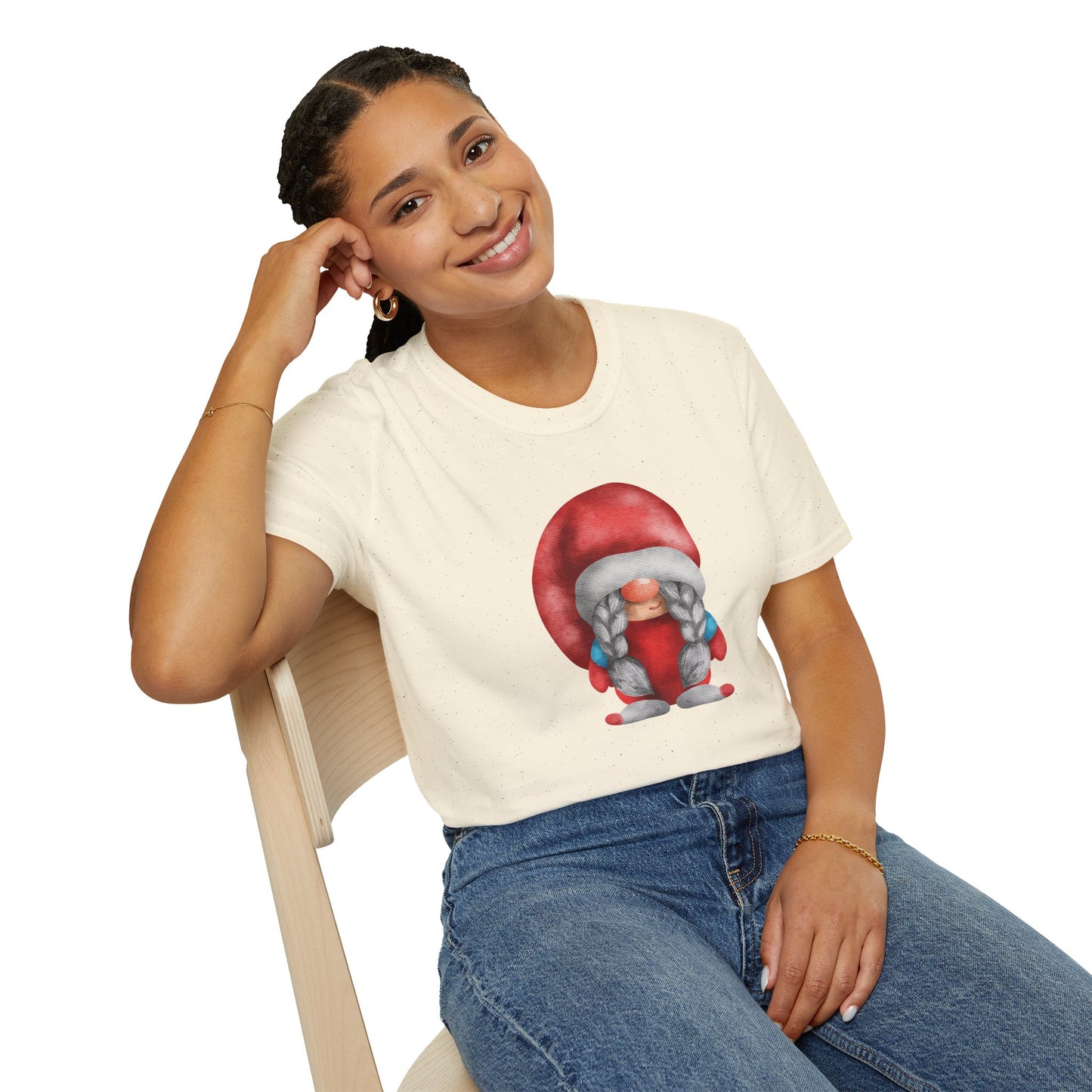 Cute Gnome T-shirt | Soft and Comfy Cotton Tee for Women | Perfect for Casual Wear | Unique Gift Idea | Gnome Lovers