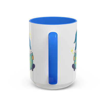 Whimsical Gnome & Music Book Mug - Brew Your Story | Ceramic Coffee & Tea Cup (11oz/15oz)