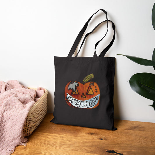 Spooky Pumpkin Scream Canvas Tote Bag