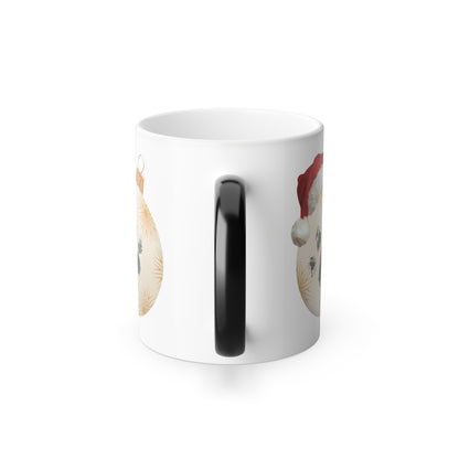"Santa Paws" Pet Paw Print Color Changing Mug | Heat Reveal Holiday Coffee Cup
