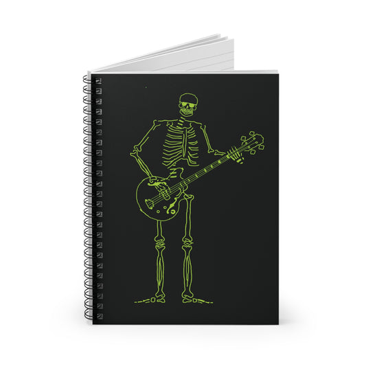 Metal Skeleton Fluo Spiral Notebook - Groove Your Notes!