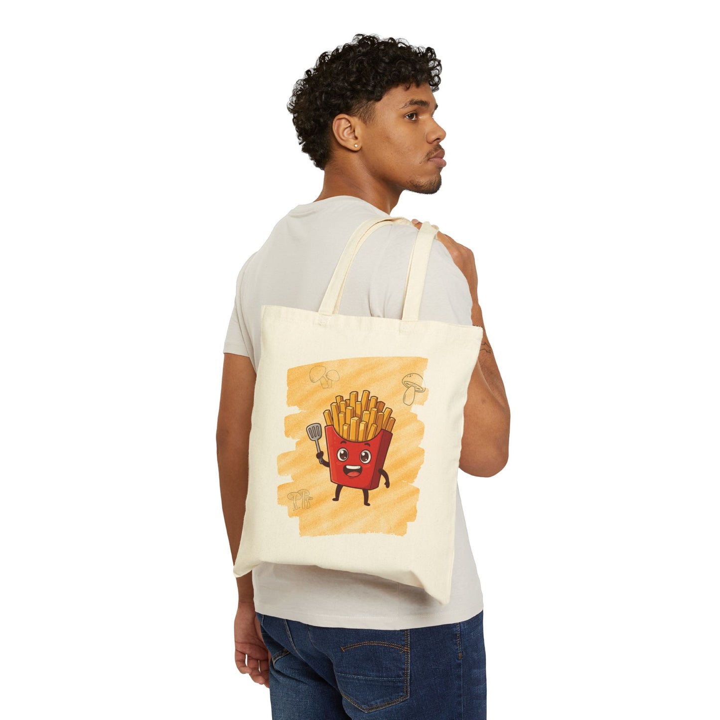 The Boardwalk Hustle – Golden French Fries Canvas Tote