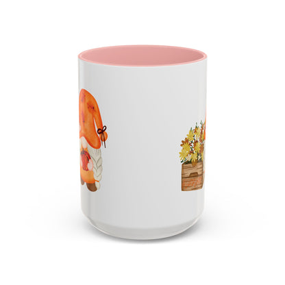 Mysterious Autumn Gnome Mug: Your Cozy Sip of Enchantment 15oz Pink