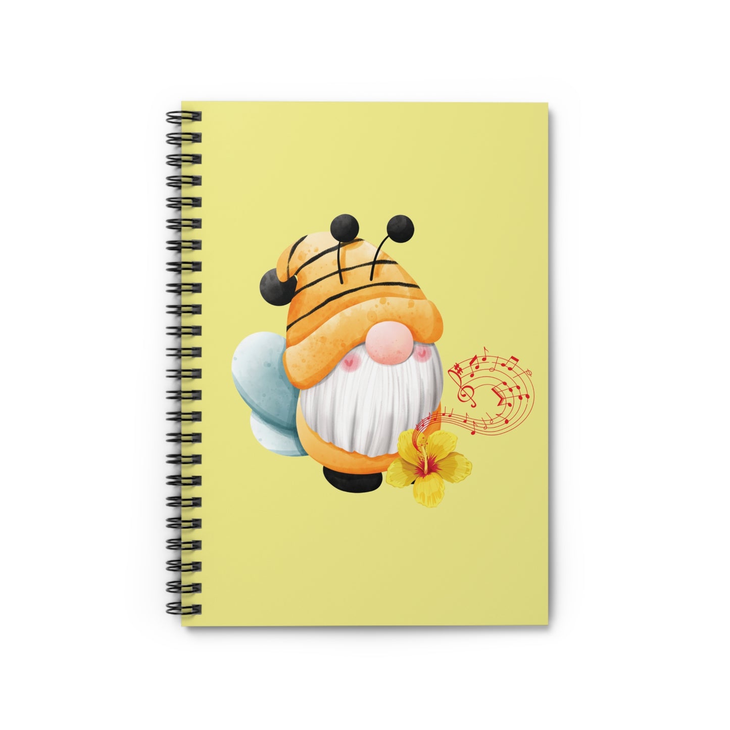 Cute Bee Gnome Spiral Journal | Funny Planner Gift for Students