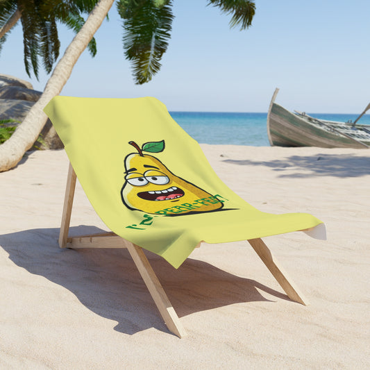 "I'm Pear-fect" Funny Beach Towel: Rock Your Self-Love & Style This Summer! 30" × 60"