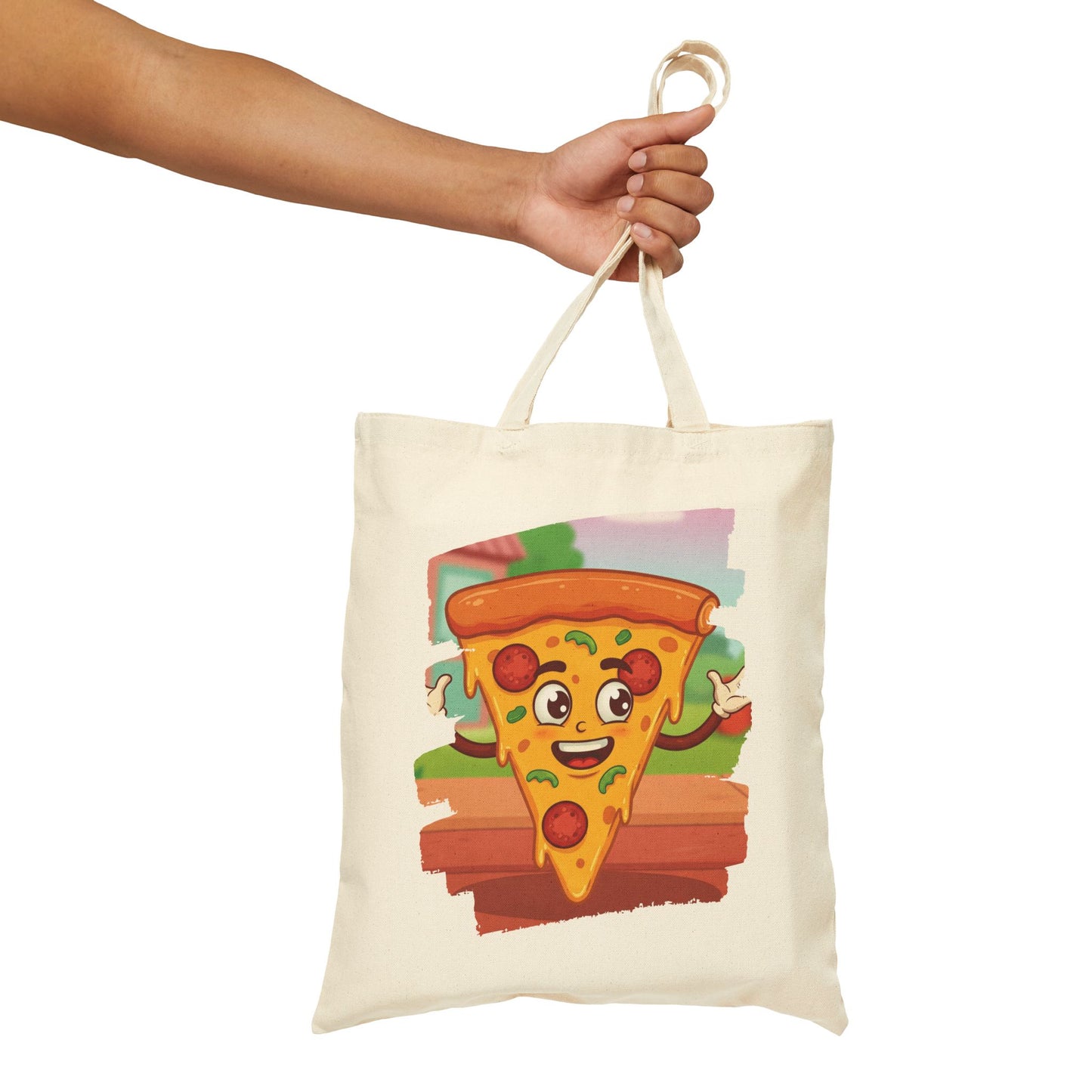 The Cheesy Charmer – Happy Pizza Slice Street Tote