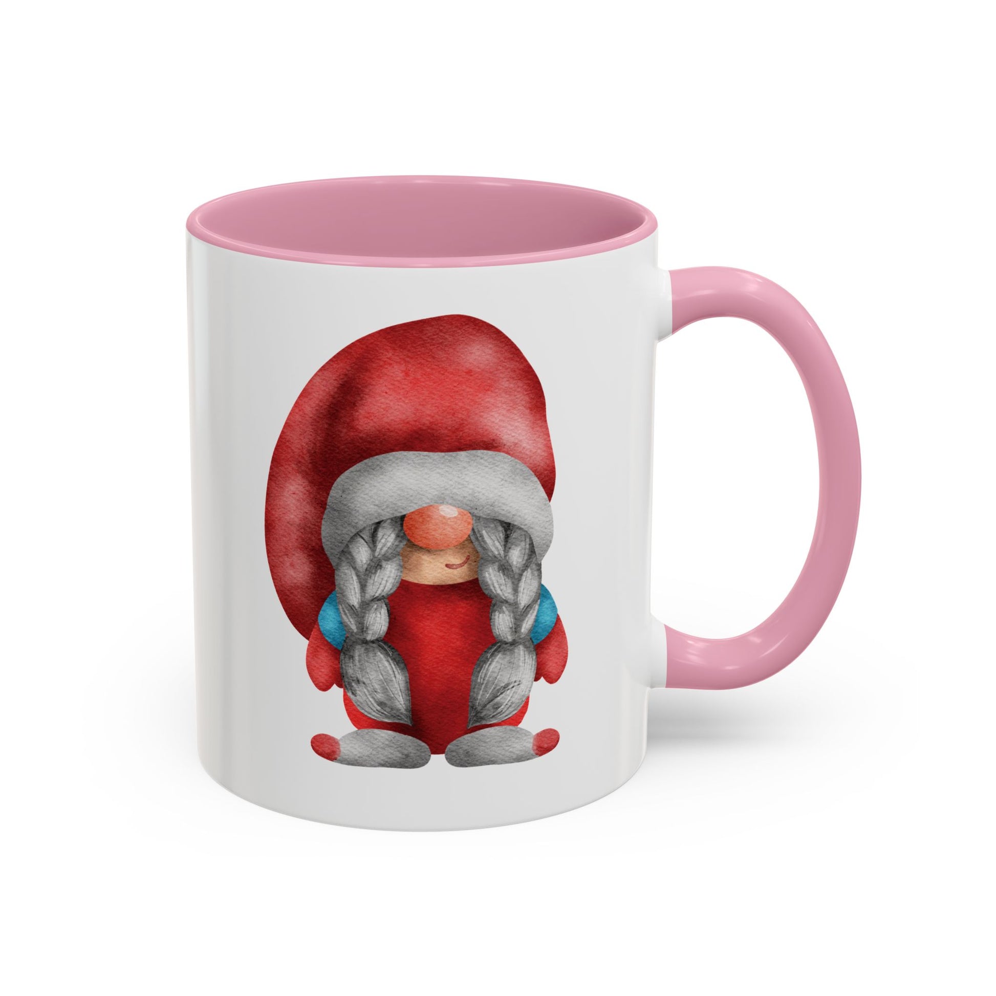 Cheerful Red Gnome with Braids Mug - Sip Your Sweet Melody | Ceramic Coffee & Tea Cup (11oz/15oz)