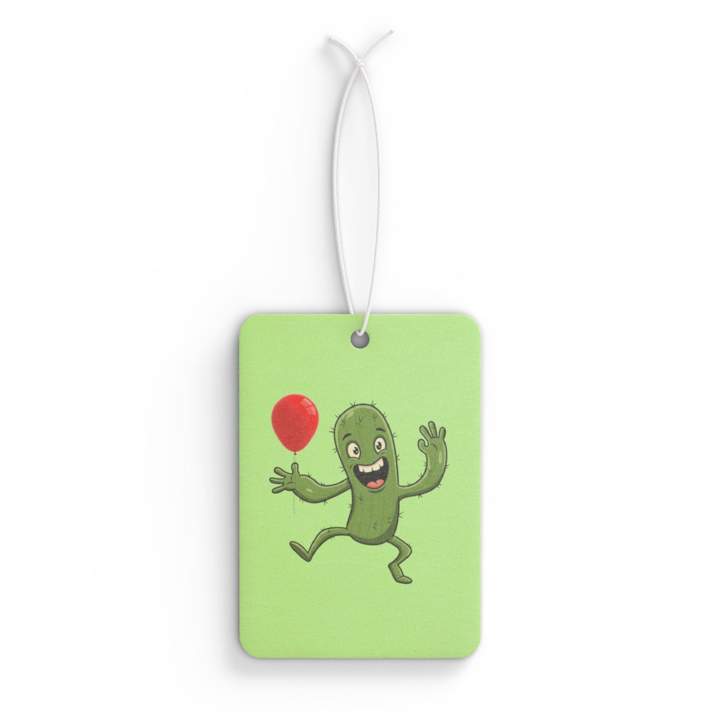 Cactus with red balloon Car Air Freshener -  Power Car Freshener: Fresh Scent, Long-Lasting Fragrance, Funny Design