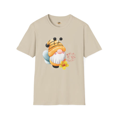 Bee Gnome Unisex T-Shirt: Buzzing with Magic & Melody