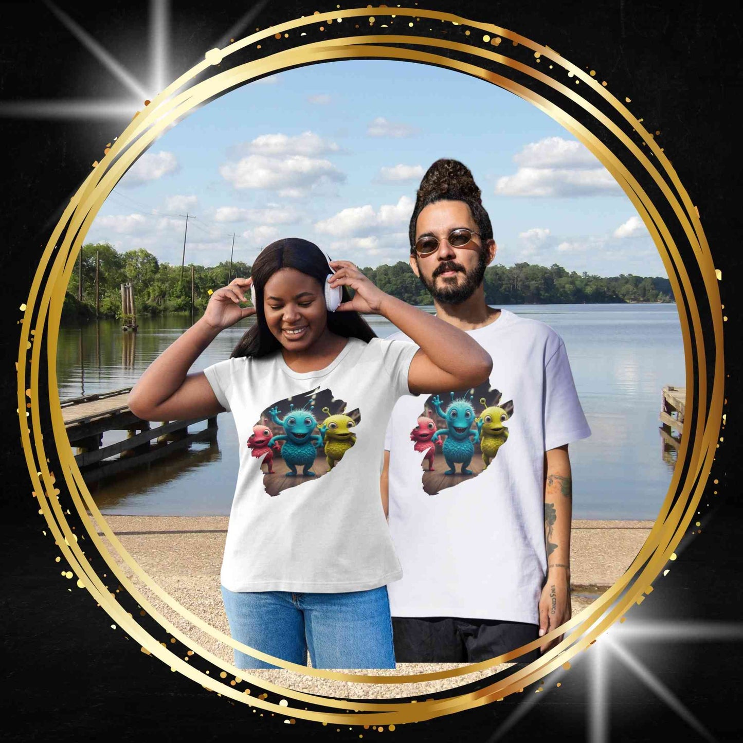 Unisex Alien Dancer T-Shirt - Unique Space Design