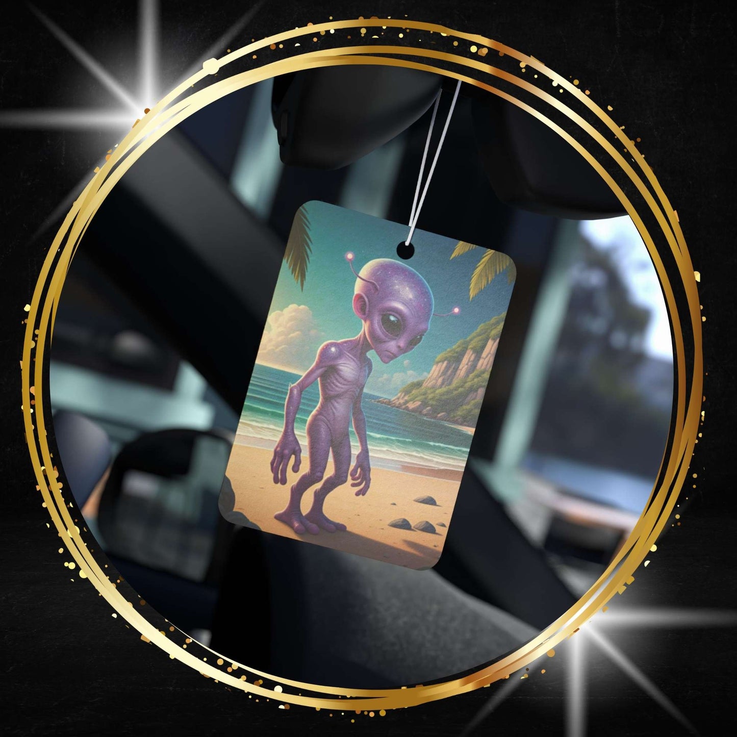 Alien At Beach Car Freshener - Tropical Vibe & Vacation Scent