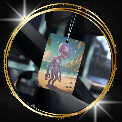 Alien At Beach Car Freshener - Tropical Vibe & Vacation Scent