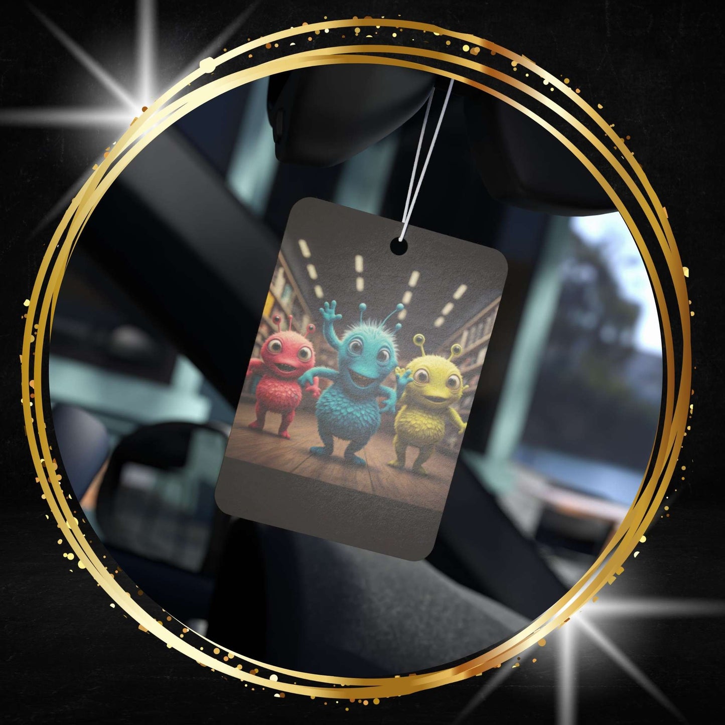 Cute Alien Trio Car Air Freshener - Long Lasting Scents