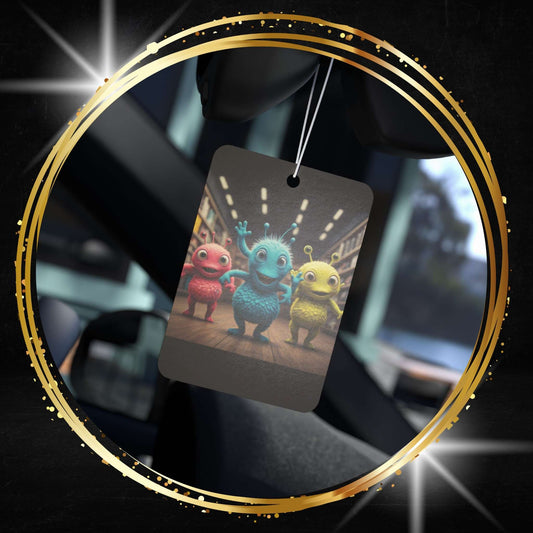 Cute Alien Trio Car Air Freshener - Long Lasting Scents