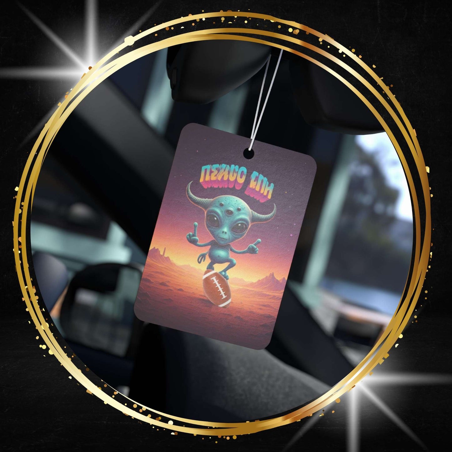 Alien Football Player Car Freshener - Super Bowl Sunday Game Day Vibes