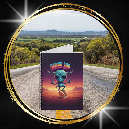 Alien Football Player Spiral Notebook - The Intergalactic Journal for Your Earthly Game Plans