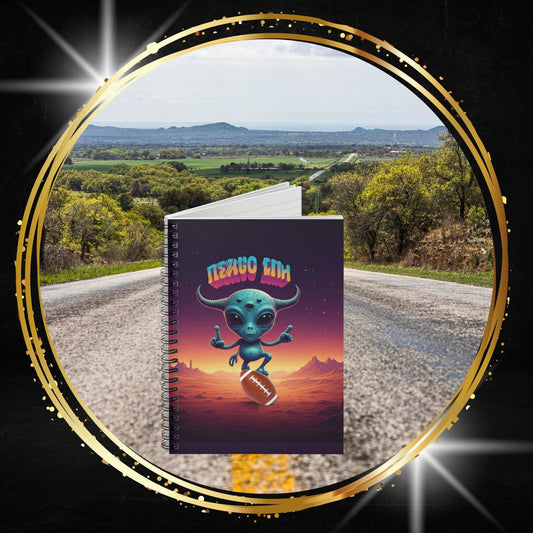 Alien Football Player Spiral Notebook - The Intergalactic Journal for Your Earthly Game Plans