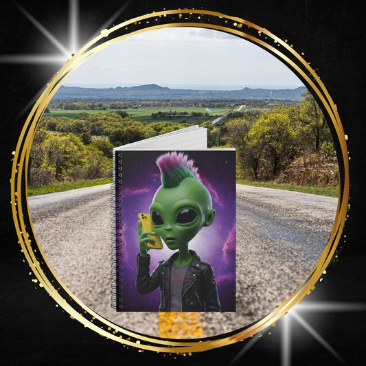 Alien Punk at Mobile Spiral Notebook - A Rebel Journal for Your Edgy Ideas