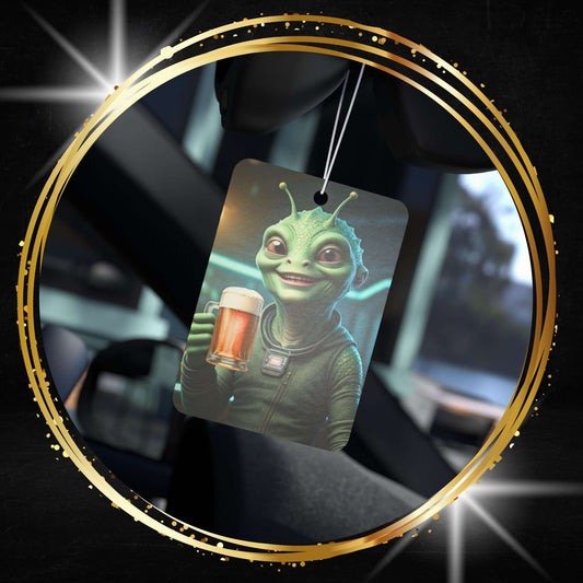 Alien Happy Hour Car Freshener - Craft Beer Vibe & Long-Lasting Scent