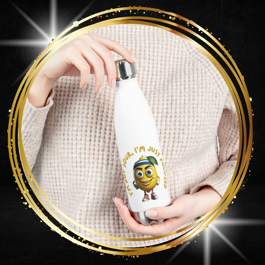 "I'm Not Sour, I'm Just Focused" Lemon Stainless Steel Insulated Bottle