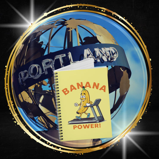"Banana Power!" Spiral Notebook - Motivational Fitness Journal