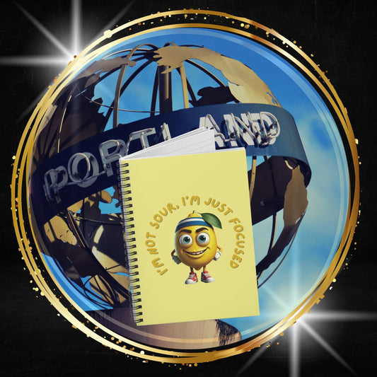 Lemon Spiral Notebook - Funny Quote Ruled Journal