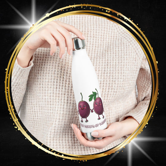 Funny Passion Fruit Tumbler: Reusable Stainless Steel Water Bottle, Keeps Drinks Cold for Hours, Perfect Gift for Fruit Lovers!