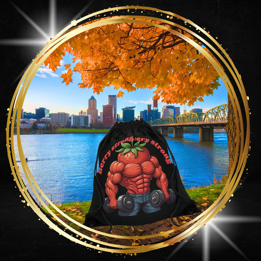 Strawberry Drawstring Bag: Cute Berry Gym & Travel Sack