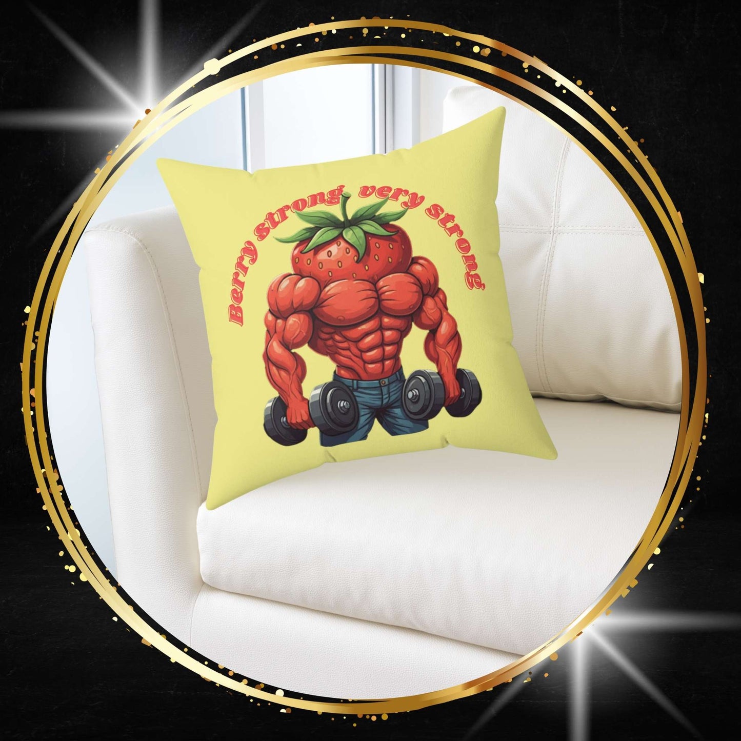 The Red Titan: The Berry Strong Bodybuilder Pillow