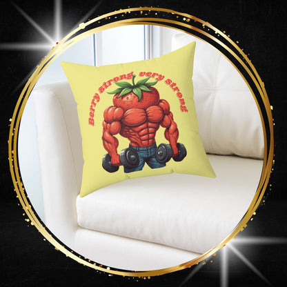 The Red Titan: The Berry Strong Bodybuilder Pillow