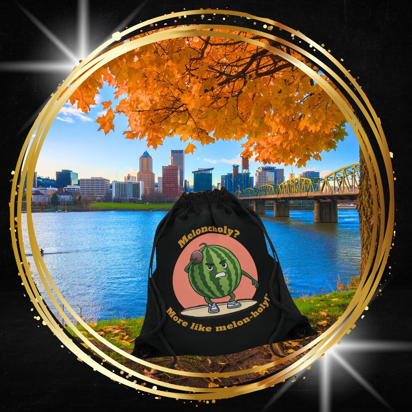 Meloncholy? More Like Melon-Holy! Watermelon Backpack - Funny and Trendy