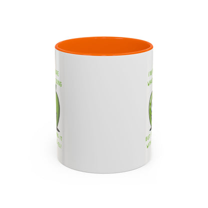 Funny Apple Mug - Unique Coffee Cup Design - Gift for Her Him - Best Selling Mug - Ceramic - Dishwasher Safe - Microwave Safe