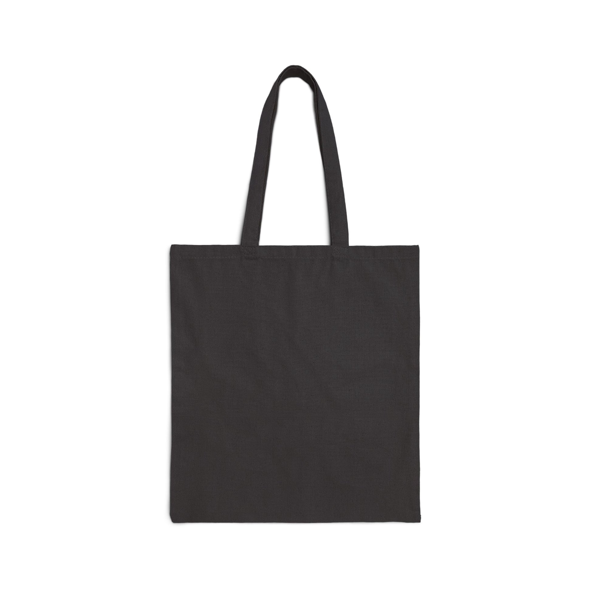 Black back view tote bag 
