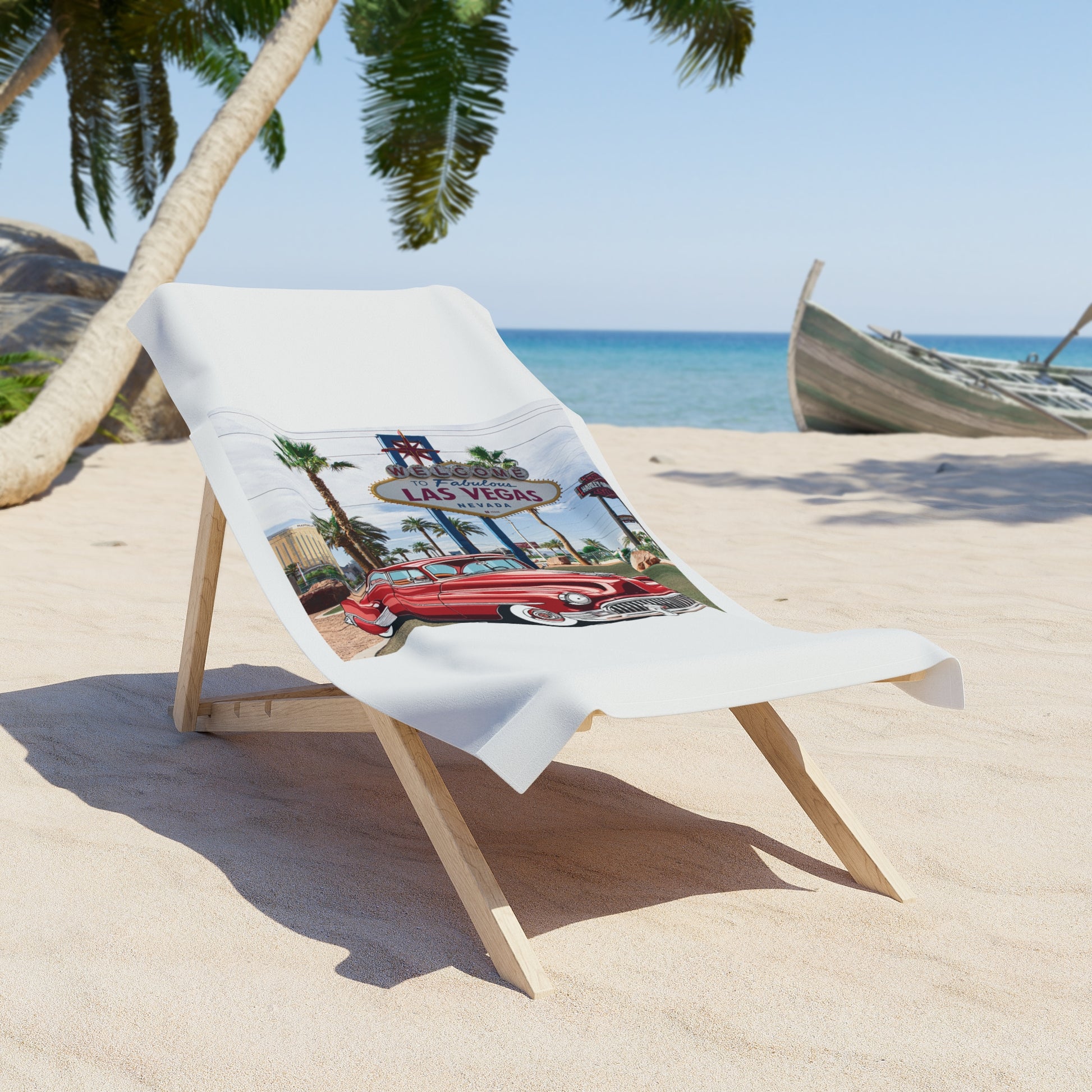 Buick 1950s" Vintage Beach Towel: Relive the American Dream on the Sand 30" × 60"