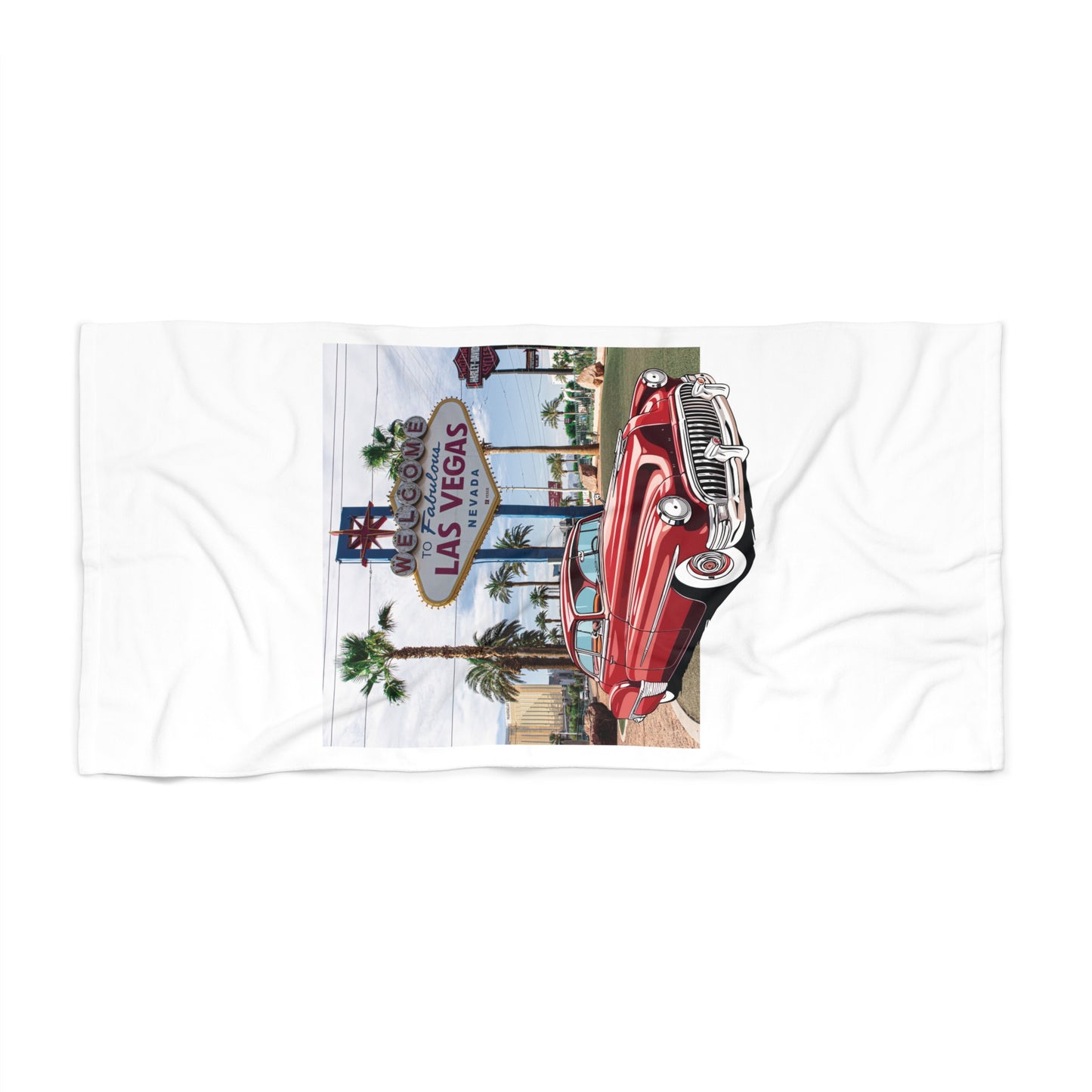 Buick 1950s" Vintage Beach Towel: Relive the American Dream on the Sand