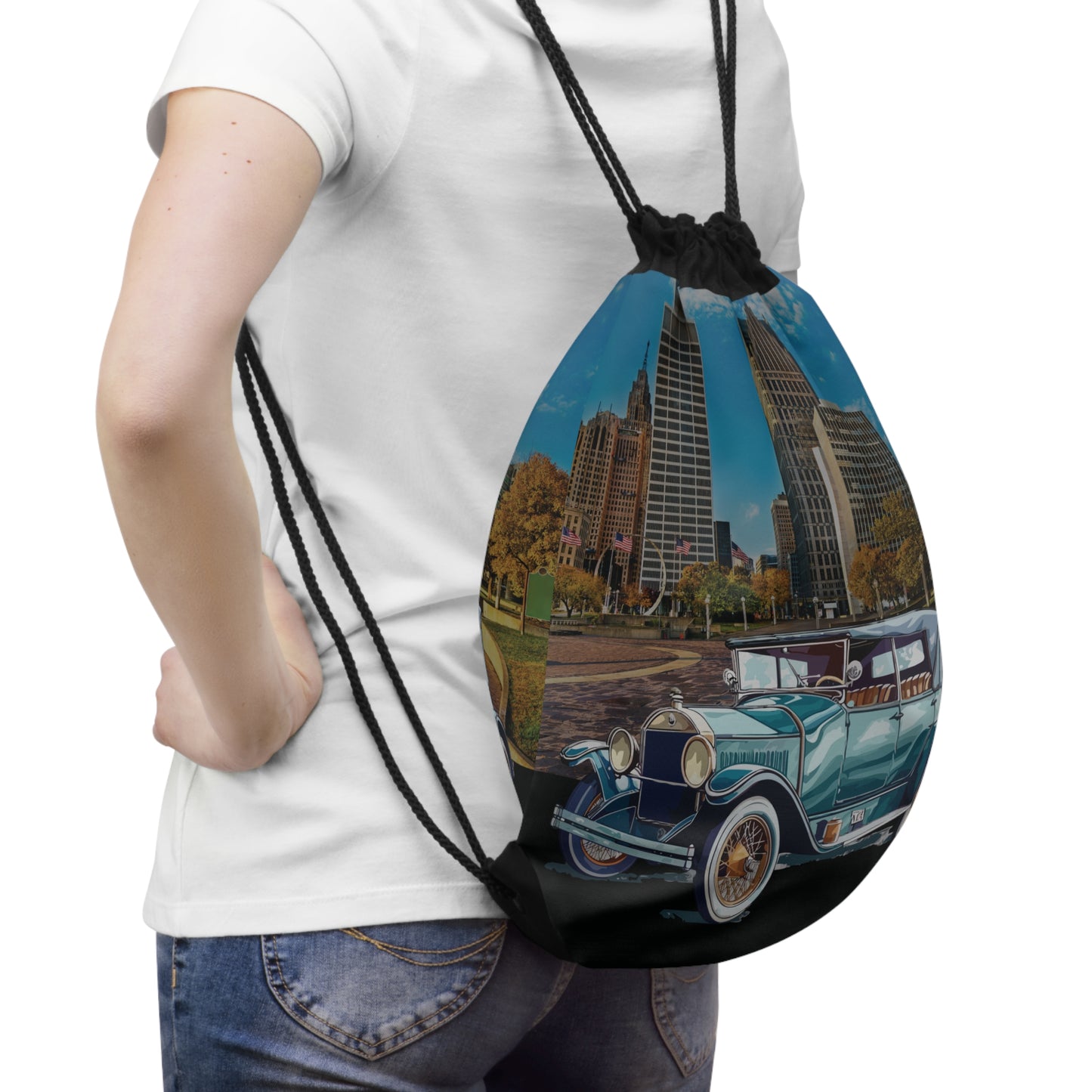 Buick Doctor Coupe 1920s Drawstring Bag: Vintage Car & Roaring Twenties Cinema Style