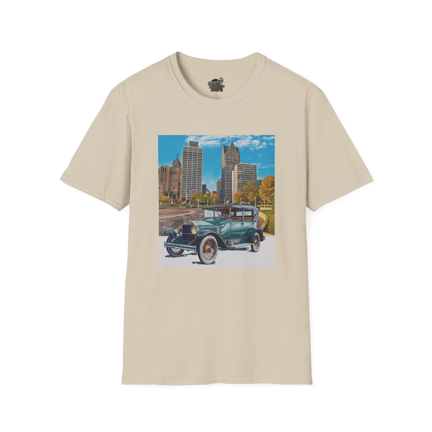 Buick doctor coupé vintage Cars on a unisex t-shirt Beige t-shirt