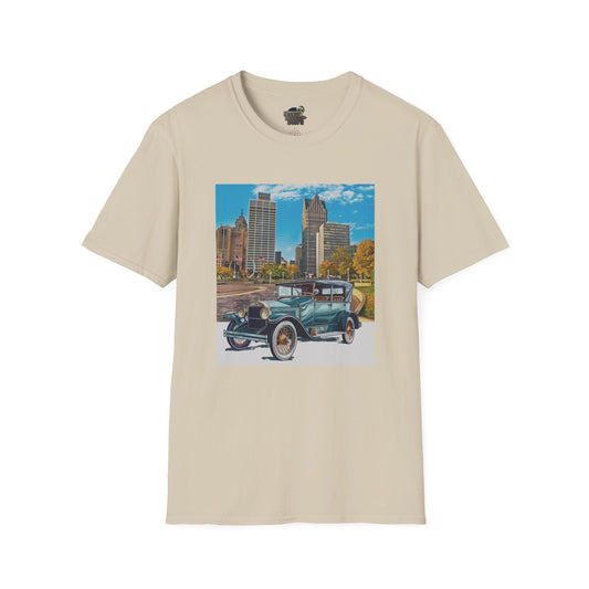 Buick doctor coupé vintage Cars on a unisex t-shirt Beige t-shirt