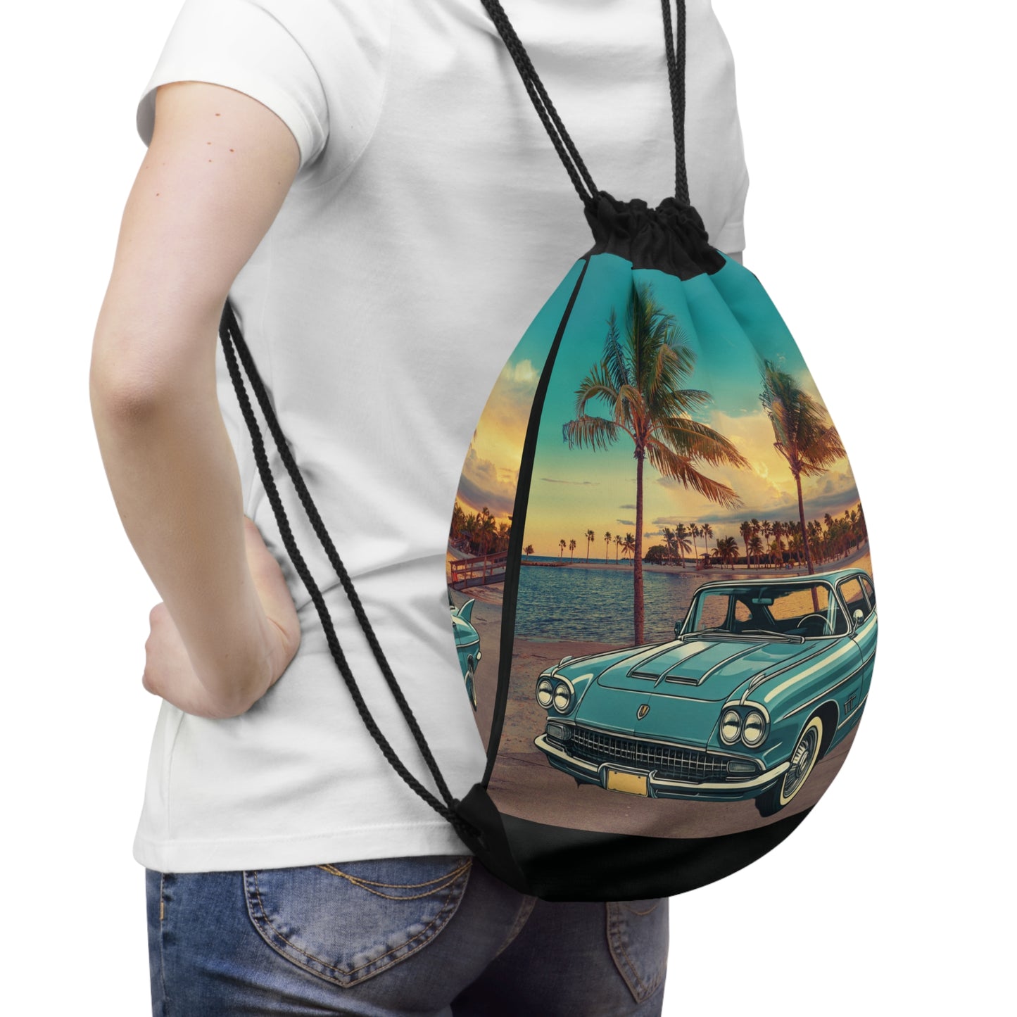Cadillac Eldorado Brougham 1950s Drawstring Bag: Luxury Vintage Style for Every Adventure