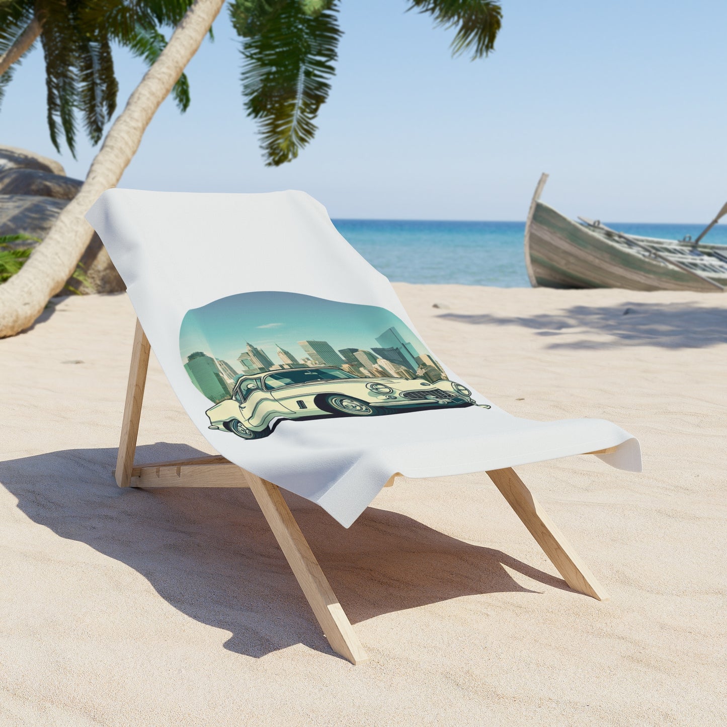 Chevrolet Corvette Beach Towel: The 50s & Classic Car Icon for Your Summer! 30" × 60"