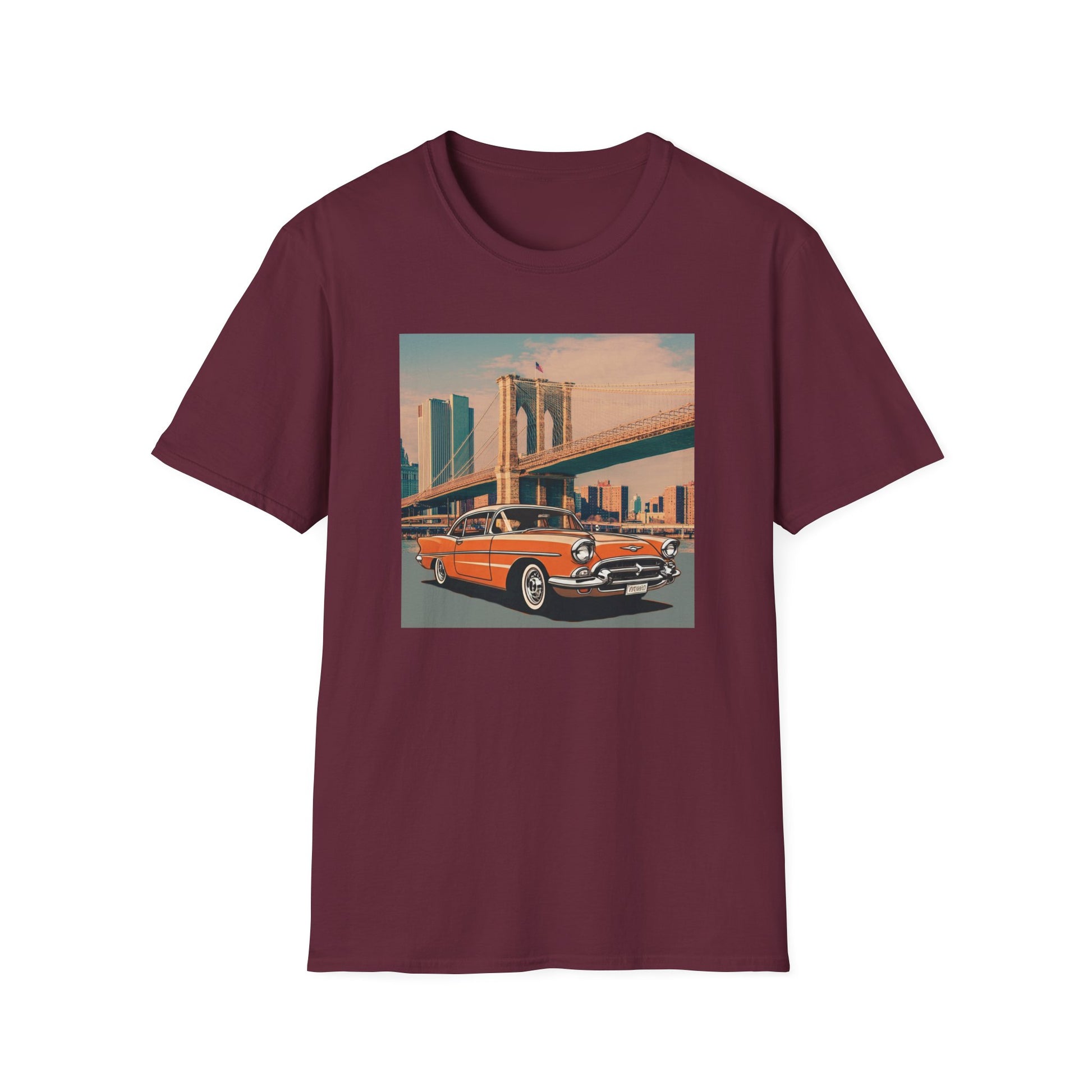 Chevrolet Bel-Air Unisex T-Shirt - American Classic Car Icon Maroon