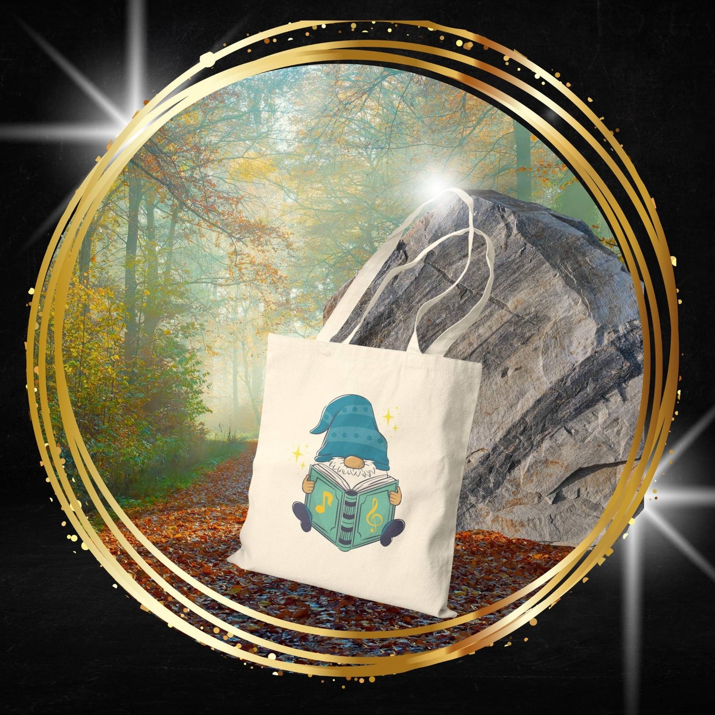 Magical Reading Gnome Tote Bag | Unique Book Lover Gift & School Bag