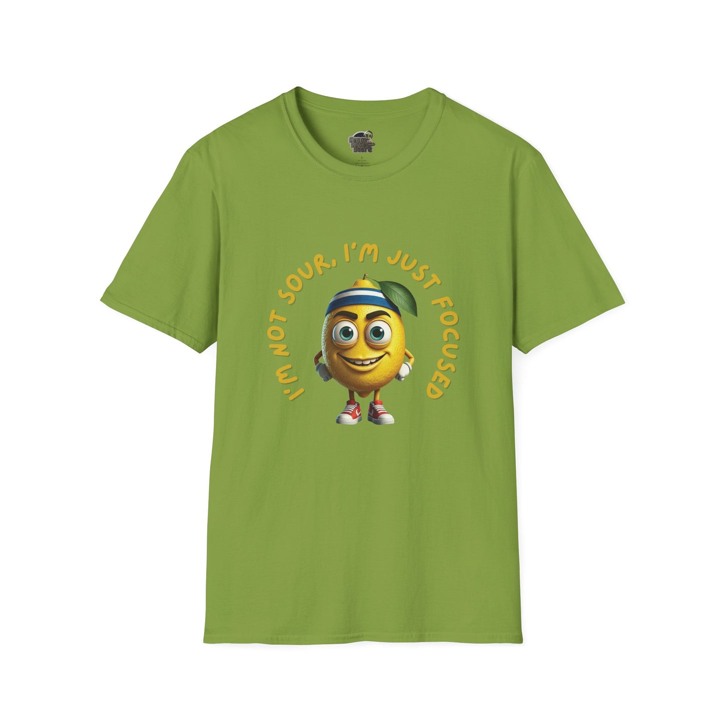 Focused Lemon t-shirt: Funny Running Fruit Tee Kiwi